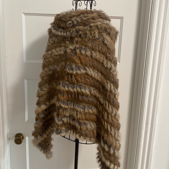 Gaby & Eden Sweaters - Rabbit Fur Poncho